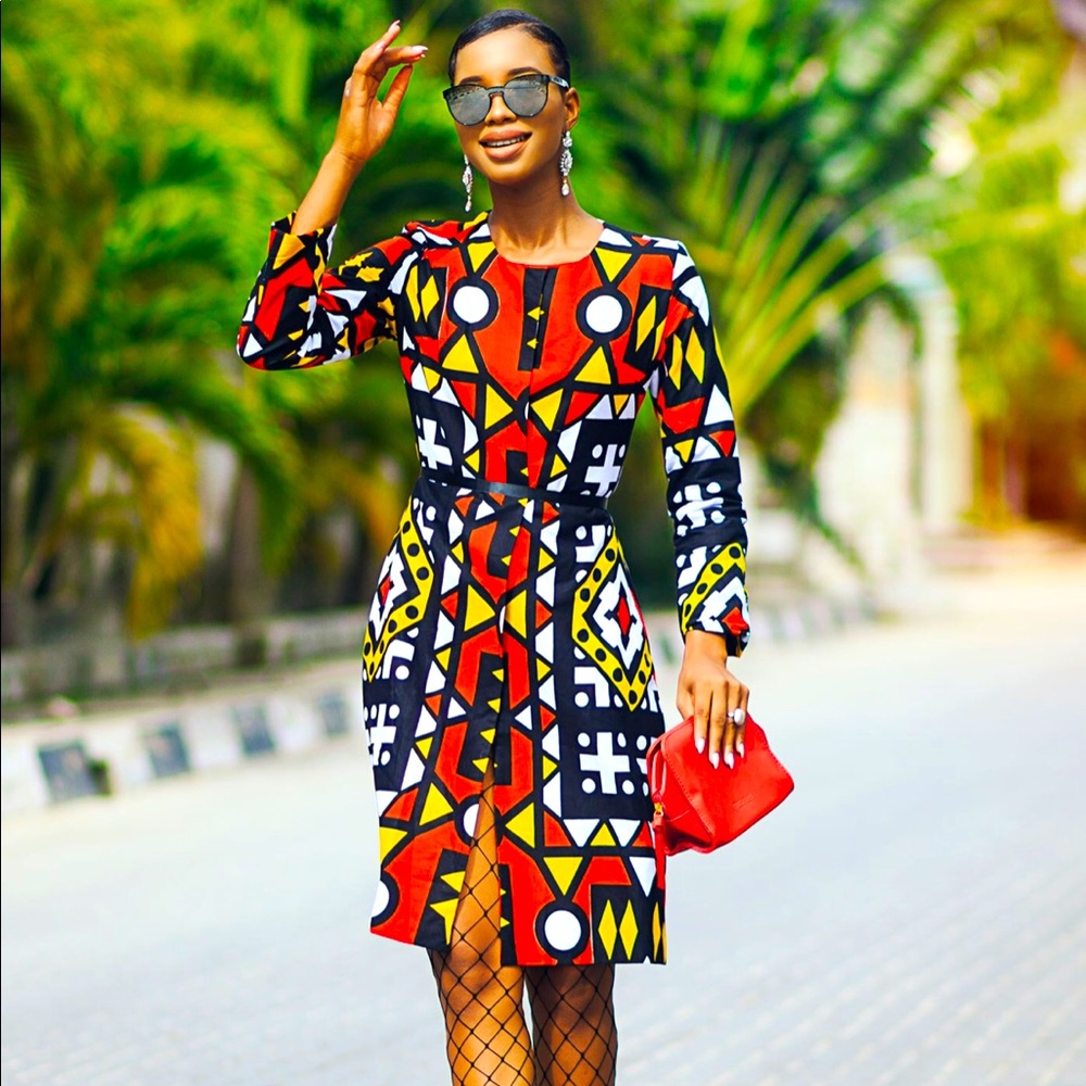 NWOT African Print Longline Jacket / Duster